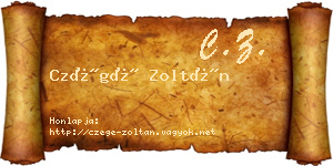 Czégé Zoltán névjegykártya